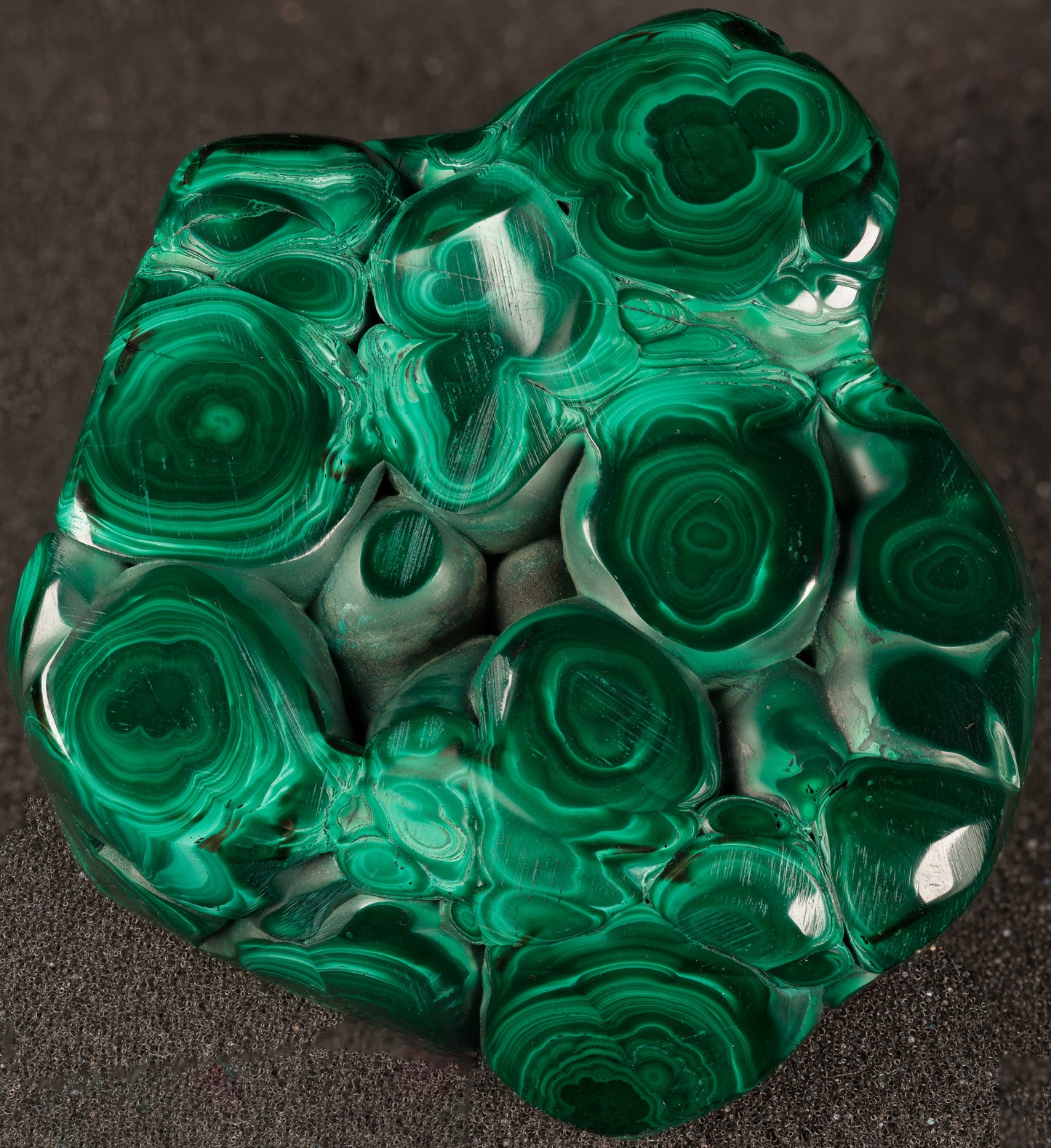 Polished Malachite Stock Photo